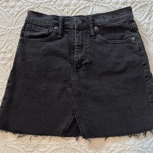 Madewell Black A-Line Denim Skirt